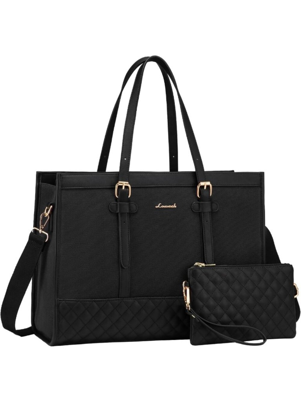 Stylish 15.6 Inch Laptop Tote Bag for Women - Chic Work Purse & Computer Carrier